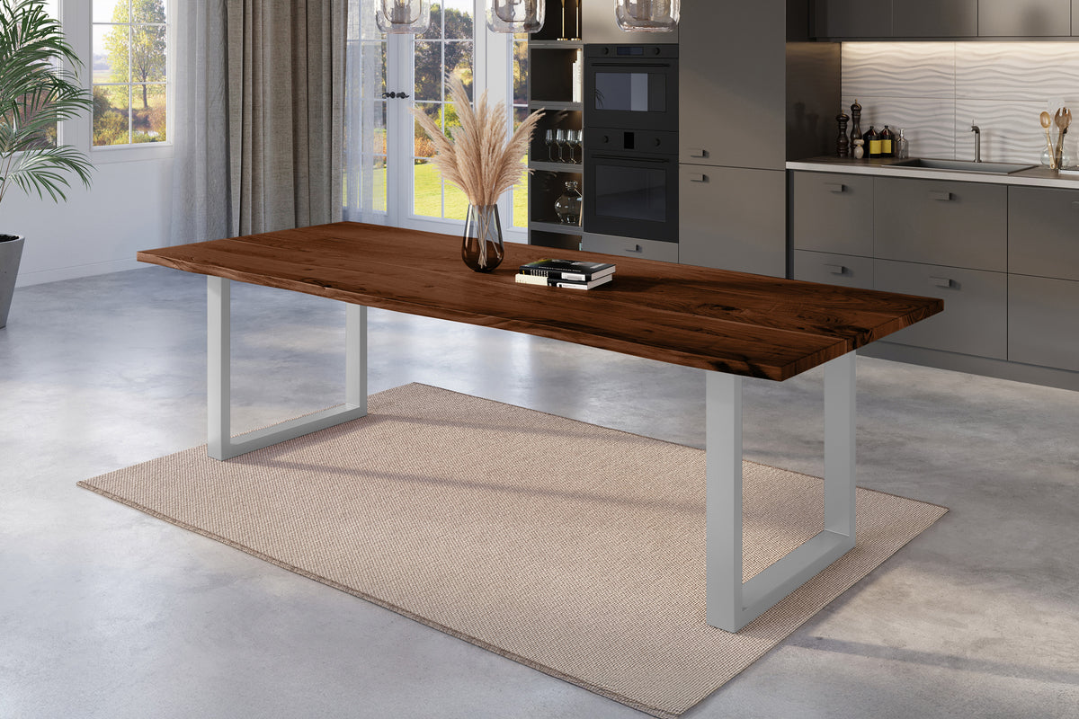 #260x100 #nussbaumfarben #u-gestellsilber