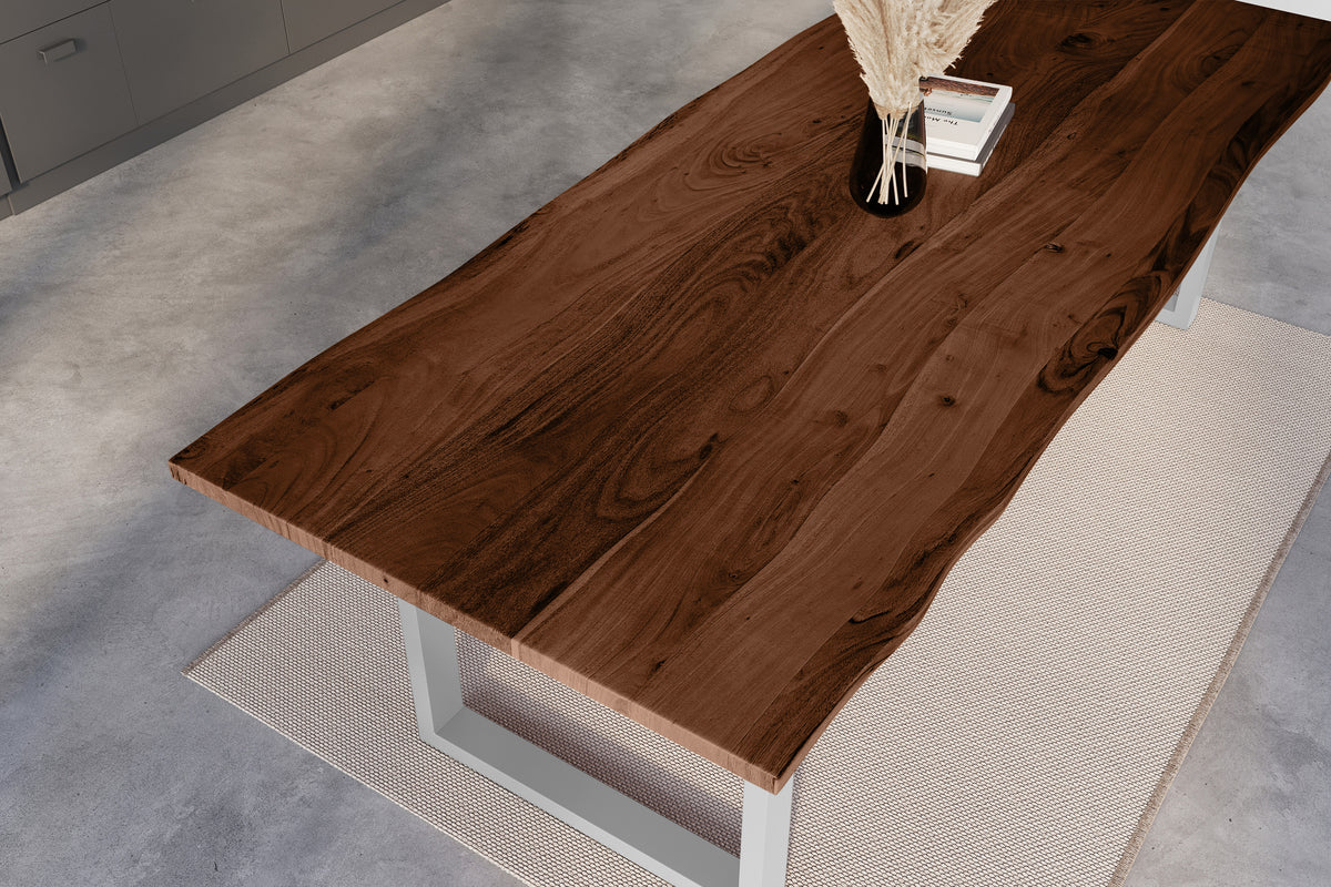 #240x100 #nussbaumfarben #u-gestellsilber