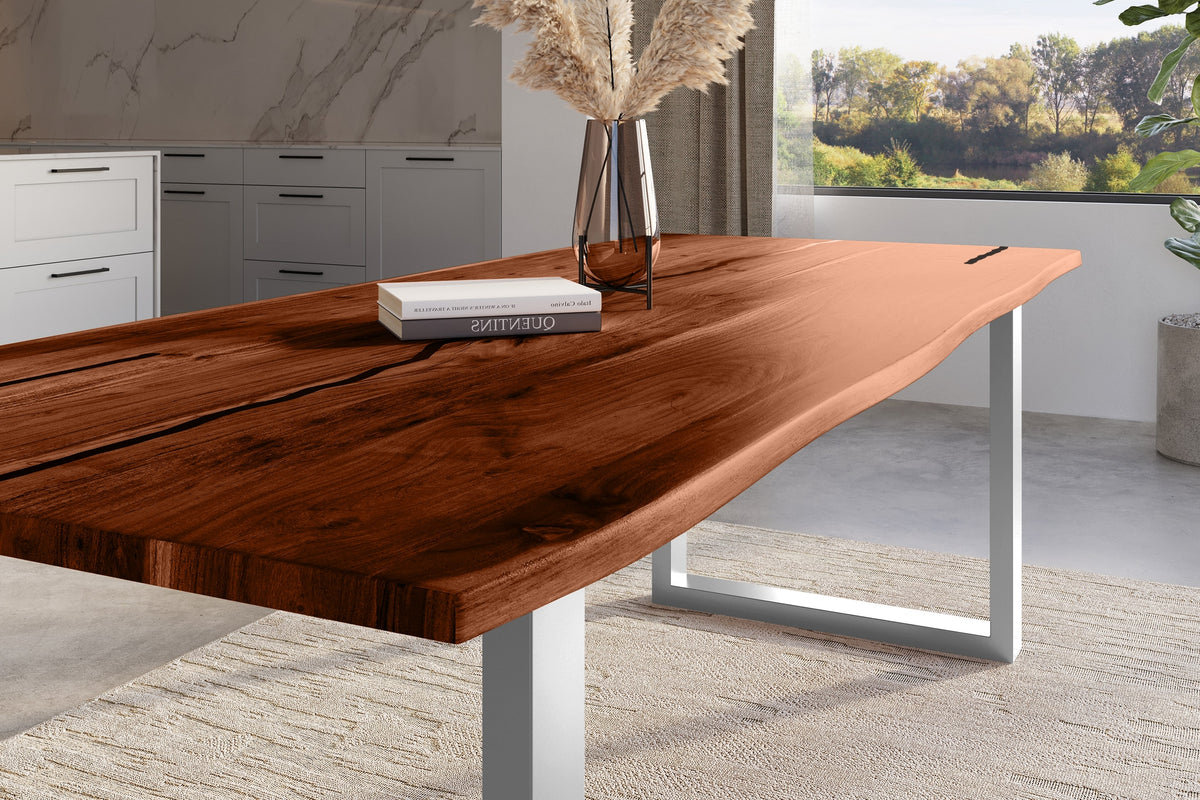 #260x100 #nussbaumfarben #u-gestellsilber