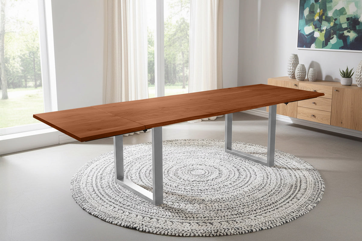 #180x90 #nussbaumfarben #u-gestellsilber