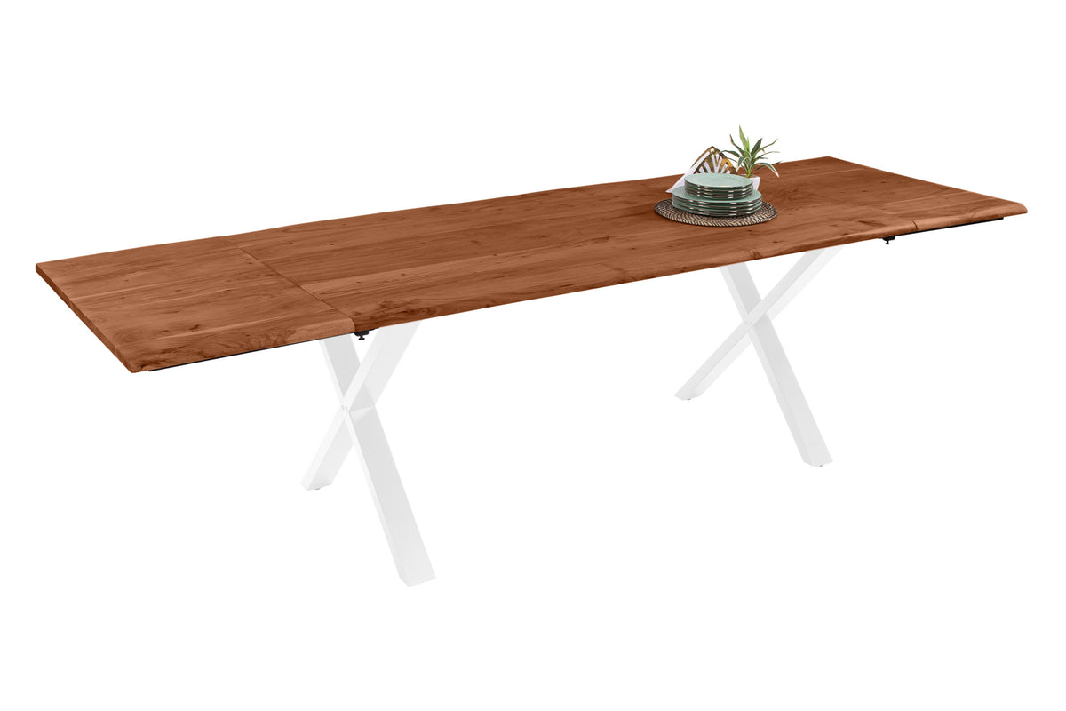 #180x90 #nussbaumfarben #x-gestellweiß