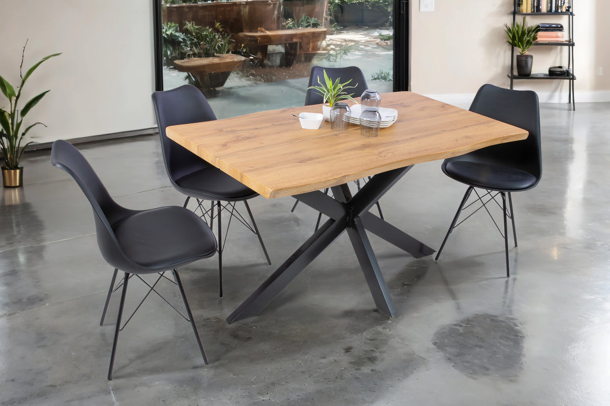 #140x80 #eichefarben #spider-gestellschwarz