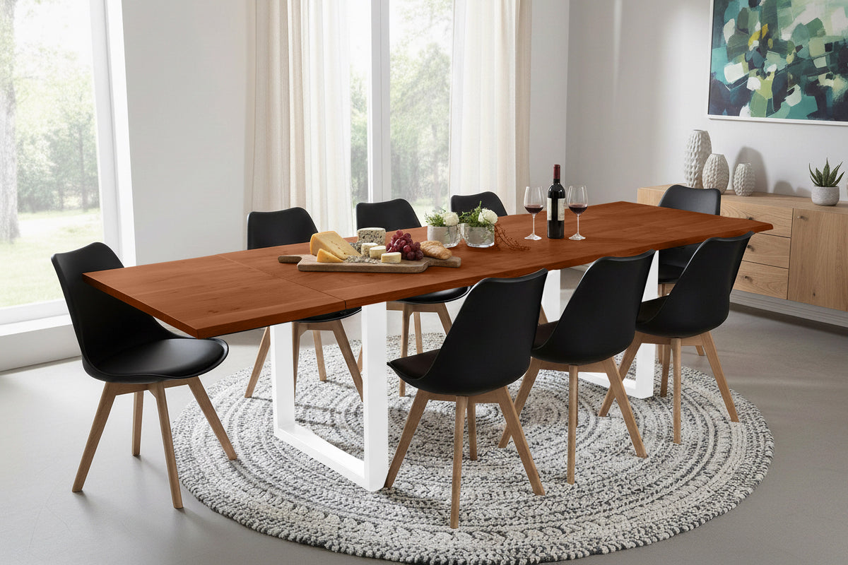 #180x90 #nussbaumfarben #u-gestellweiß