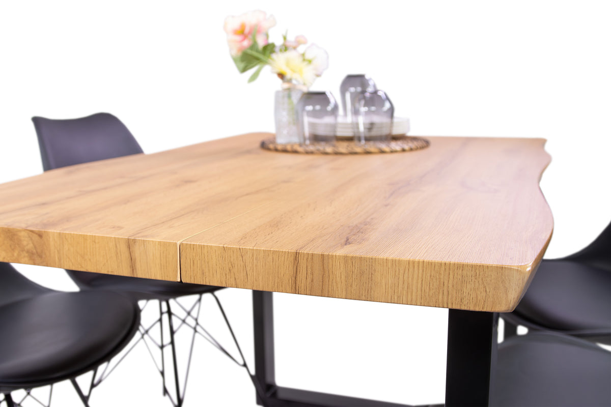 #140x80 #eichefarben #u-gestellschwarz