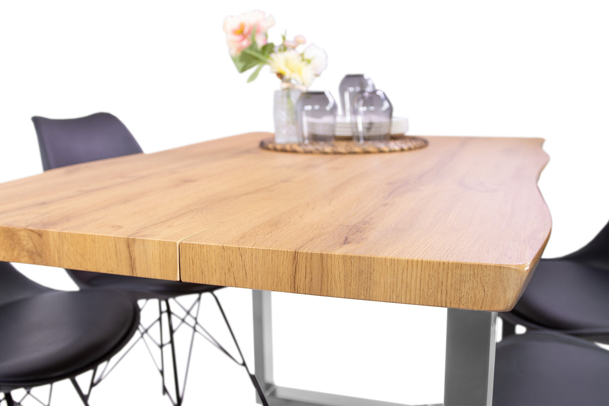 #140x80 #eichefarben #u-gestellsilber