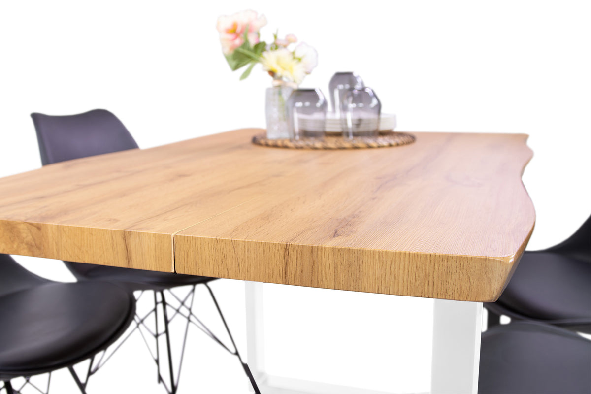 #140x80 #eichefarben #u-gestellweiß
