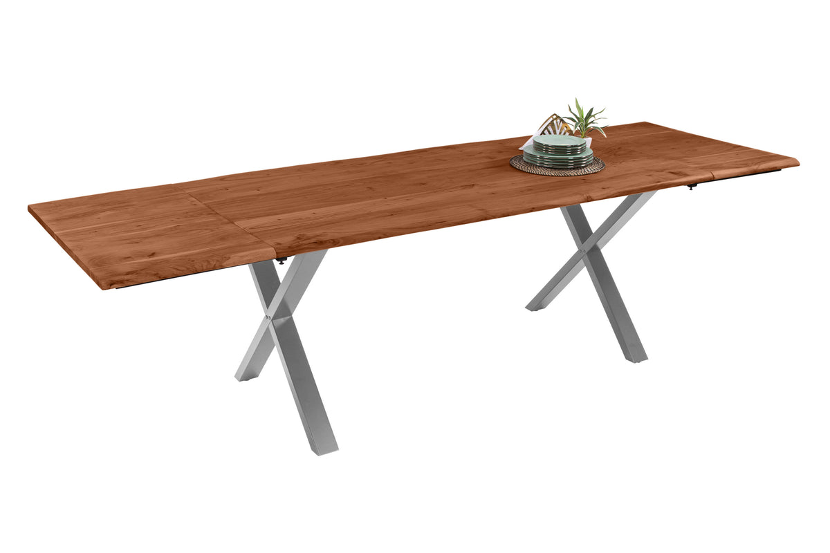 #180x90 #nussbaumfarben #x-gestellsilber
