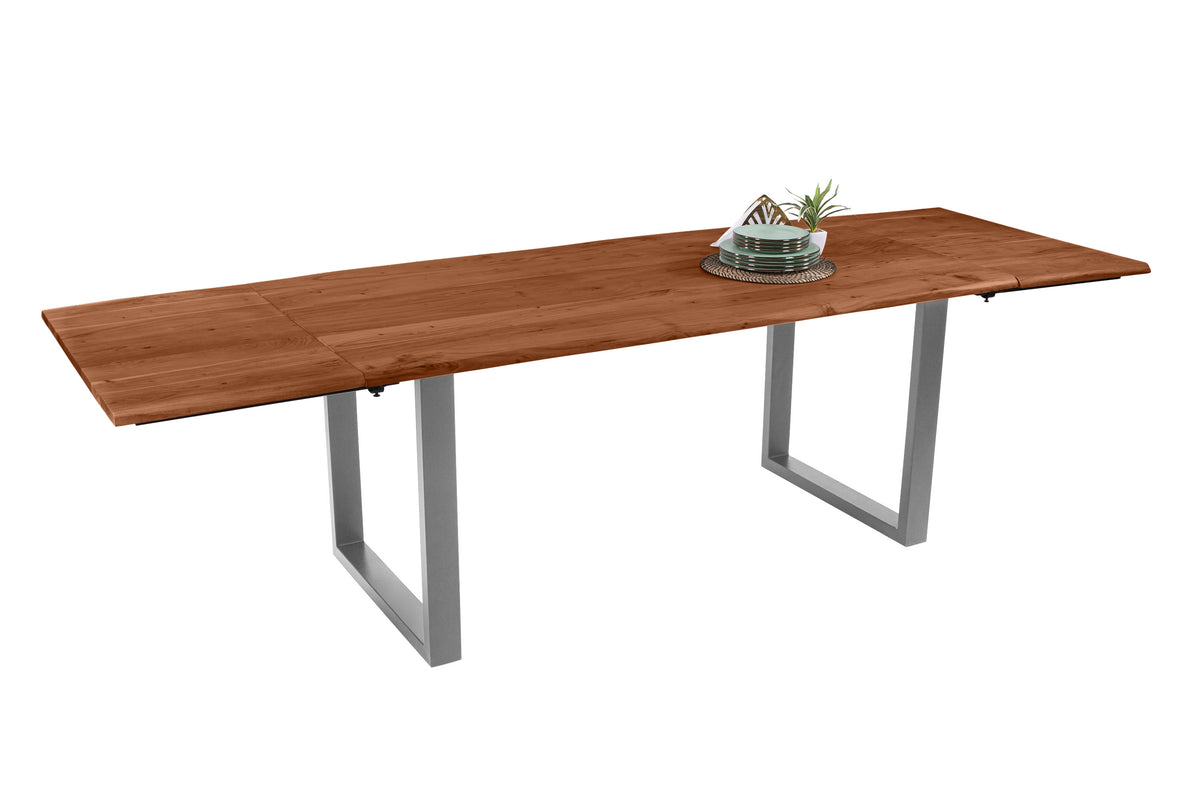 #180x90 #nussbaumfarben #u-gestellsilber