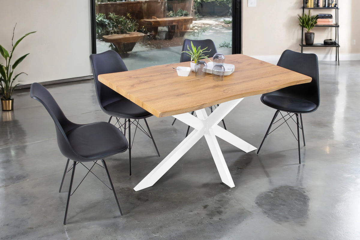 #140x80 #eichefarben #spider-gestellweiß