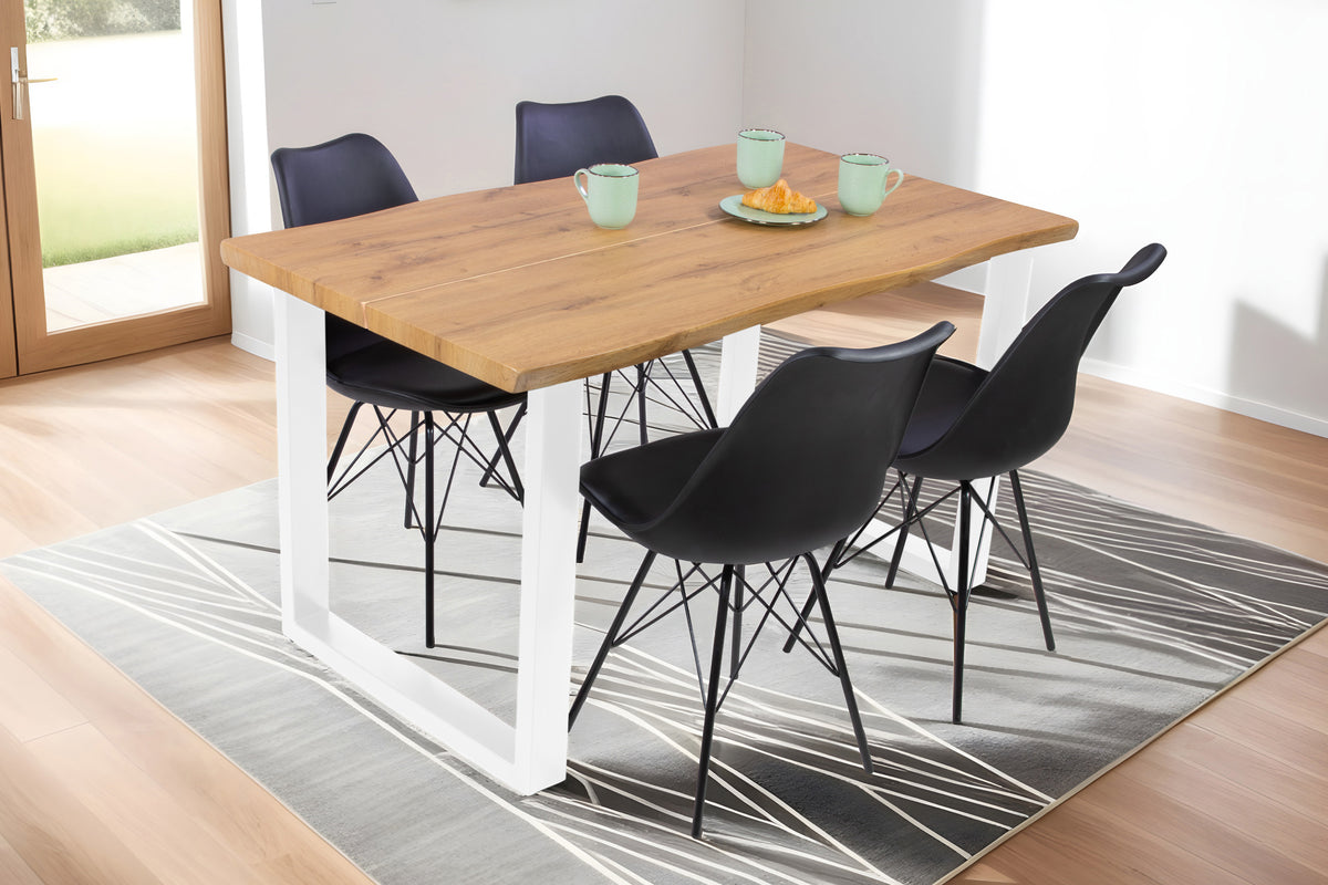 #140x80 #eichefarben #u-gestellweiß