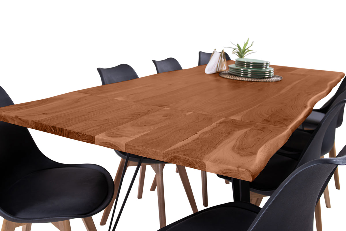 #180x90 #nussbaumfarben #vierfuß-gestellschwarz