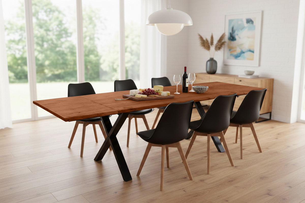 #180x90 #nussbaumfarben #x-gestellschwarz
