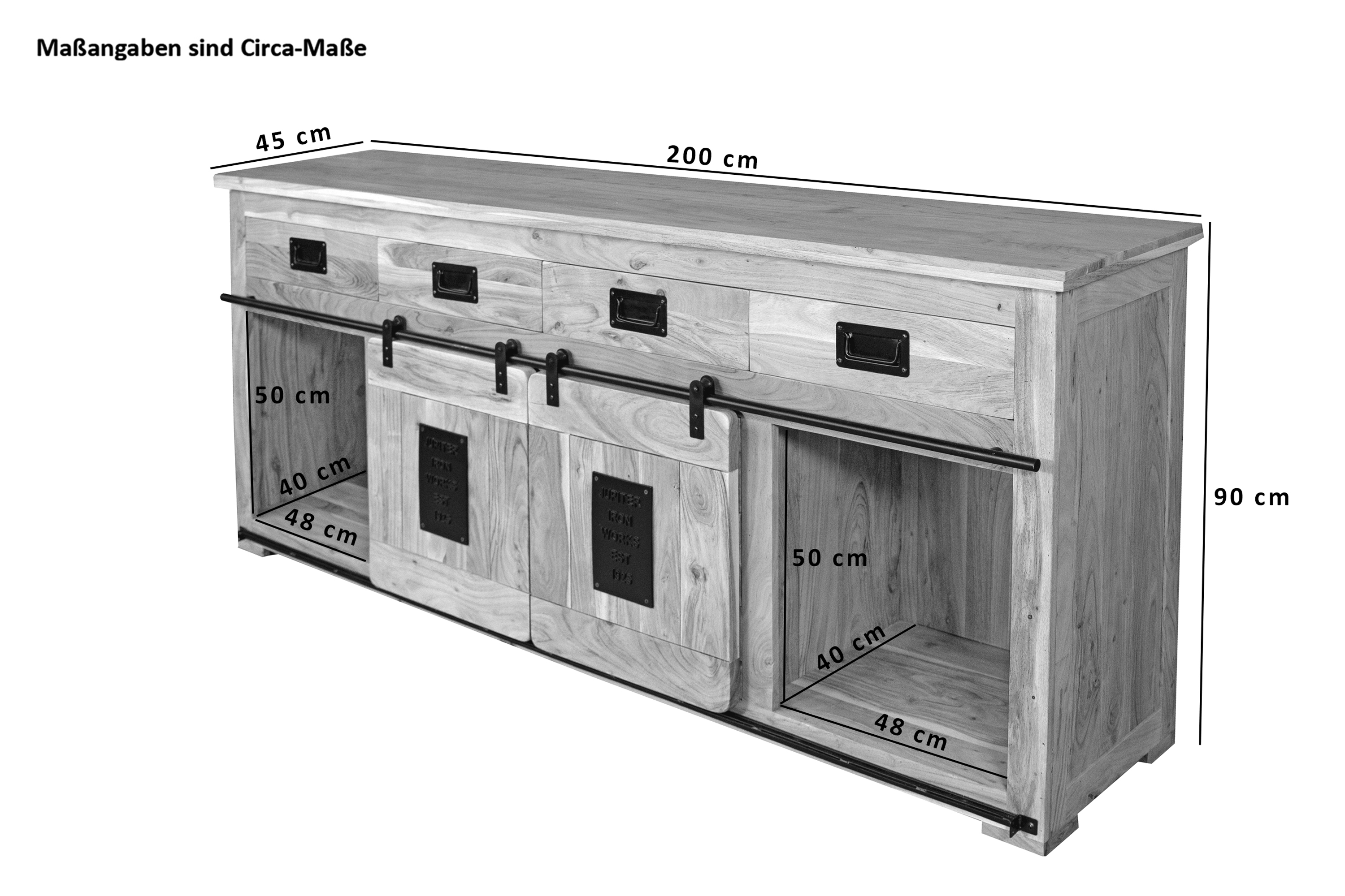 Sideboard_4Schubfaecher_6Schiebetueren_200x90x45_09