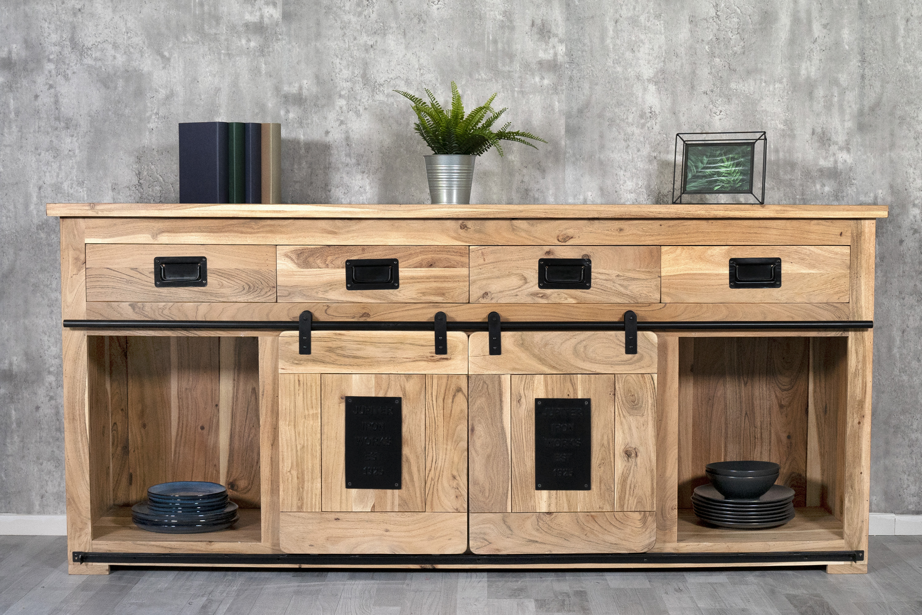 Sideboard_4Schubfaecher_6Schiebetueren_200x90x45_01