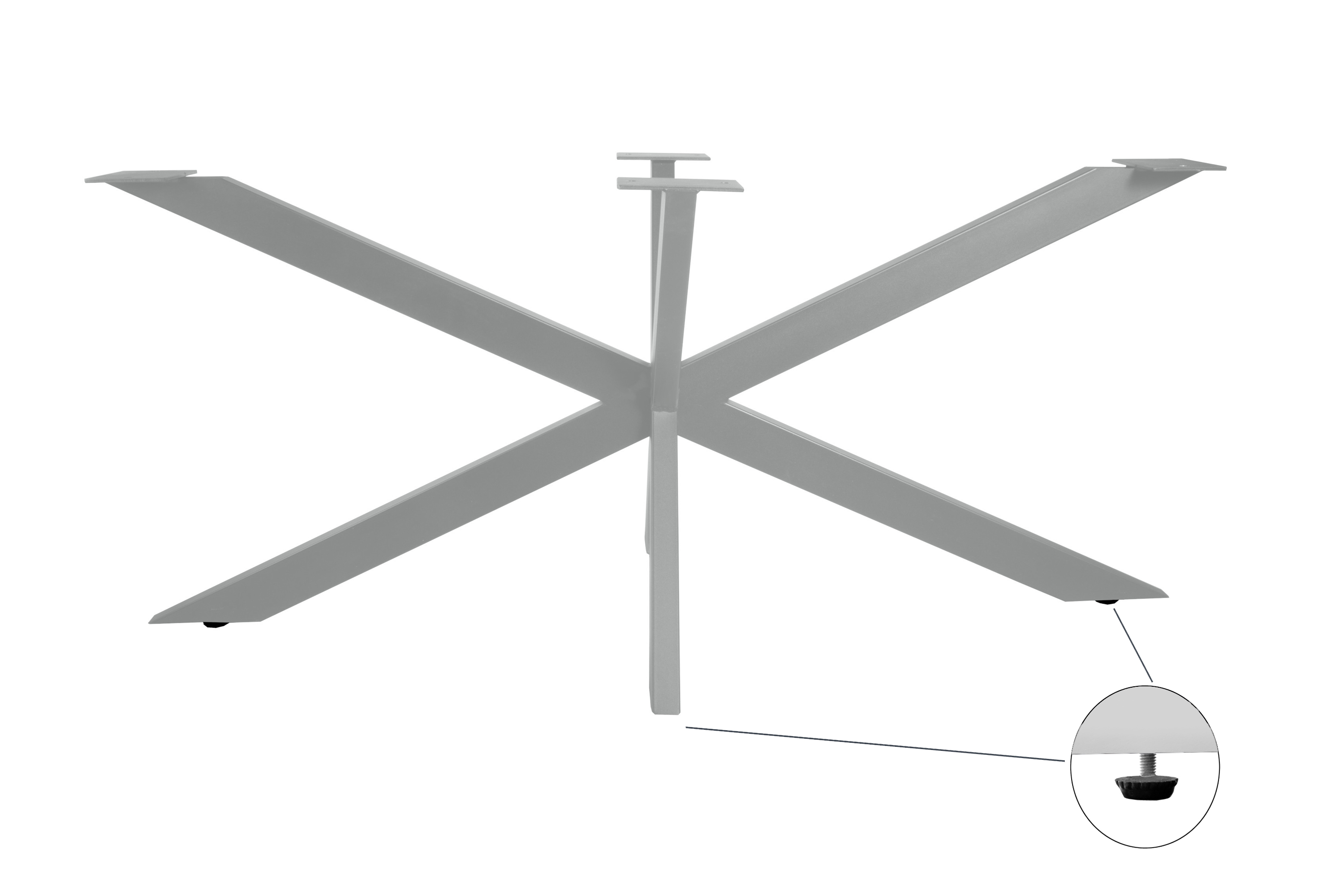 Esstisch Baumkante massiv Akazie Natur 140 x 80 Spider-Gestell silber CALI