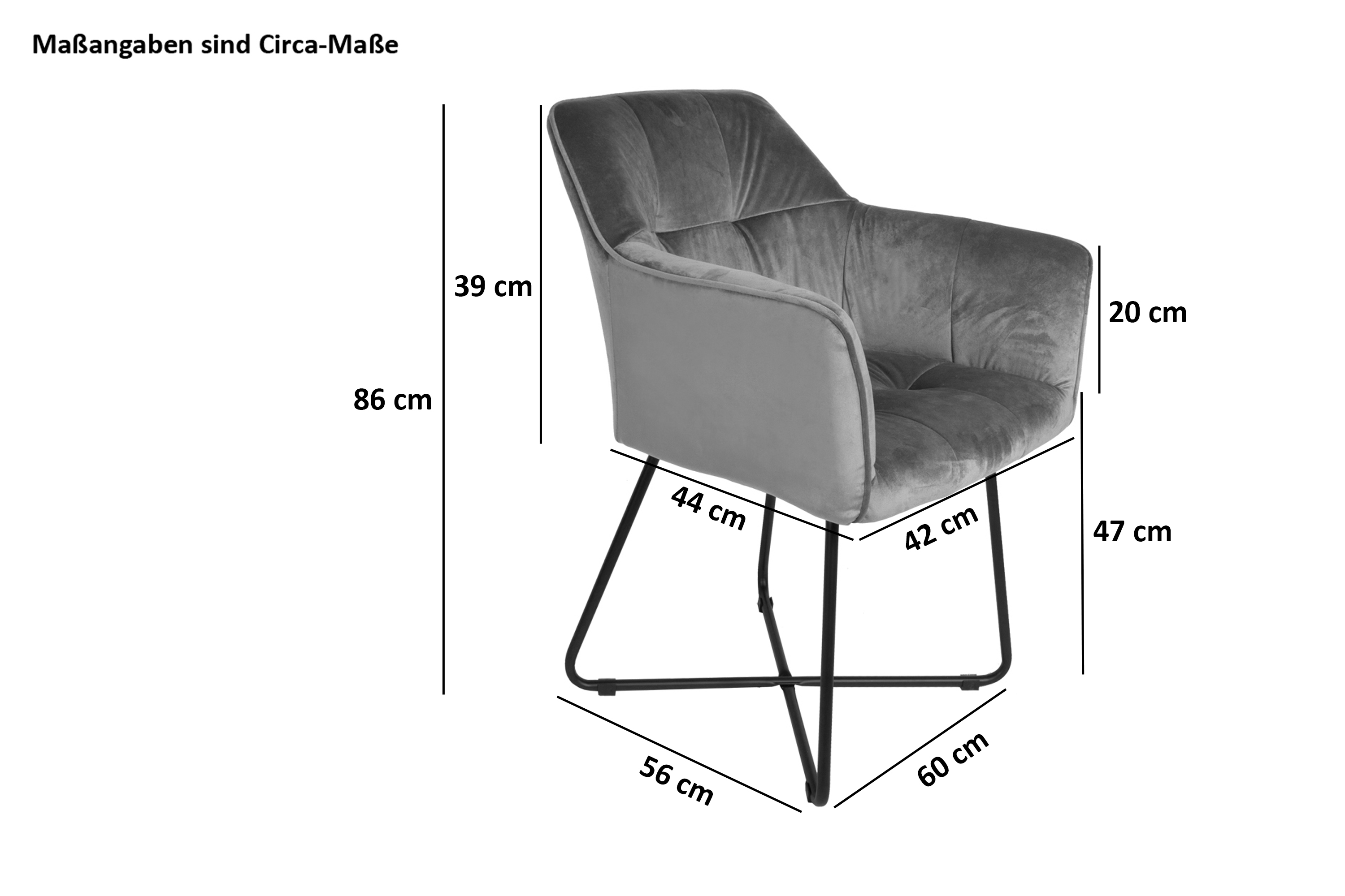 Esszimmer Armlehnstuhl Samt braun Metallbeine schwarz KIRIN