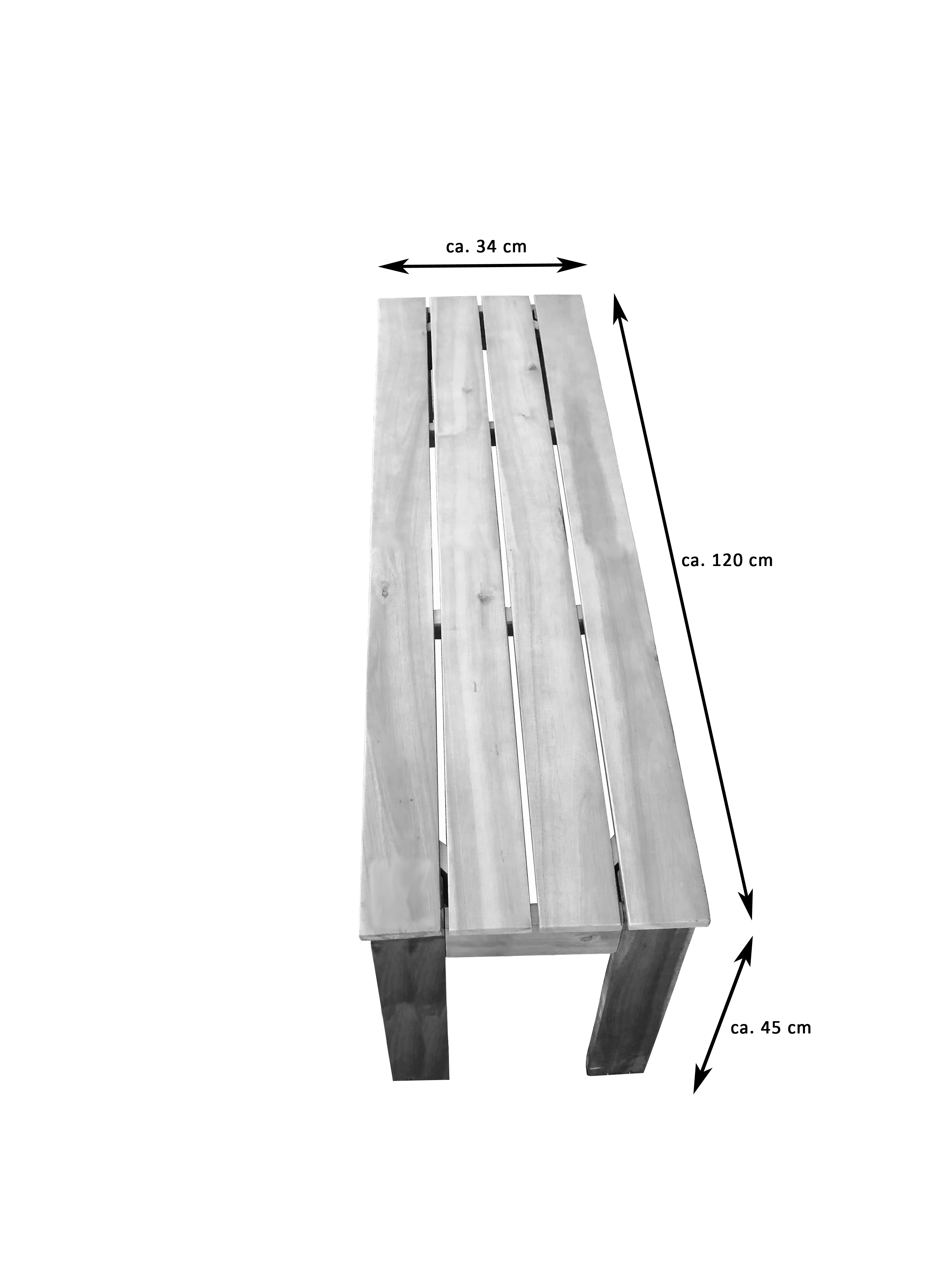  Gartenbank Sitzbank Akazie 2-Sitzer 120 cm ELLIOTT